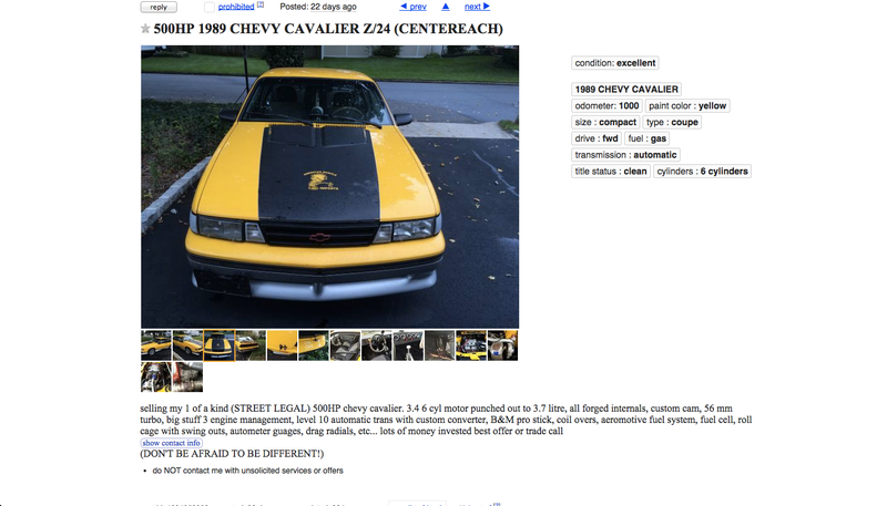 Illustration for article titled Your Worst Local Chevy Cavalier